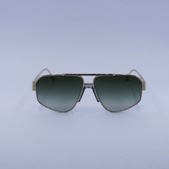 Philipp Plein SPP106M 08FF Sunglasses Gold Aviator Frame, Geen Gradient Lenses - Picture 2 of 10